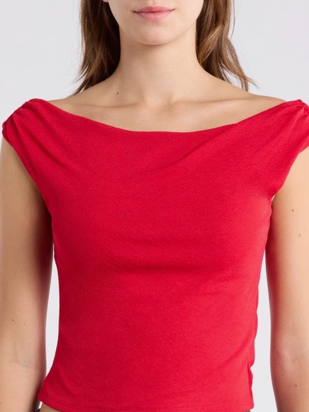 Banana Republic Red Draped cotton Top